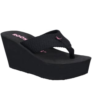 Rocket Dog Diver instapsandalen met webbing en sleehak voor dames