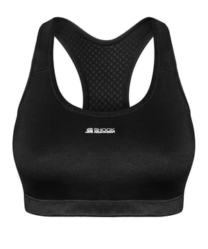 In light weight fabric this crop top helps to keep your movements smooth and sleek.  The fabric compresses and encapsulates your breasts to fully support your bust whilst allowing for a full range of movement for all your sports activities.  Featuring a racerback in breathable fabric to help keep your cool and dry.  This bra is recommended for sports activities such as Yoga, Body Balance, Aerobics, Racket Sports, Weight Training, Golf, Dance & Martial Arts.