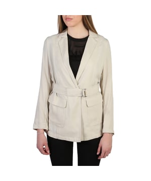 Geschlecht: Damen <br> Typ: Jacke <br> Verschluss: automatische Knöpfe, vorne <br> Außentaschen: 2 <br> Material: andere Fasern 100% <br> Waschen: bei 30° C waschen <br> Modellhöhe, cm: 176 <br> Modell trägt Größe: 42 <br> Innen: ungefüttert