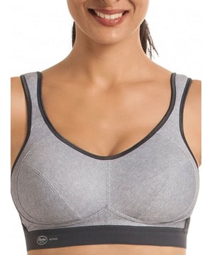 The ultra-lightweight sports bra fits like a second skin - it feels like wearing nothing but provides excellent support for high impact sports. Breathable, air-permeable net sections will make wearing Air control an airy, light experience. Double-layered, seamlessly preshaped cups minimize the bust movement. Powerful but as light as a feather - a must have for every active woman!.
