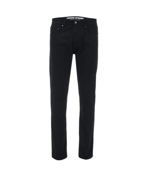 Mens Weekend Offender Tapered Fit Jeans in Black.- Button fastening - Tapered fit - Contrast stitching - Five pocket design - Stretch material allows for a comfier fit - Branding to reverse waist - 99% Cotton  1% Elastane. Machine Washable - Ref: WDE01TDR