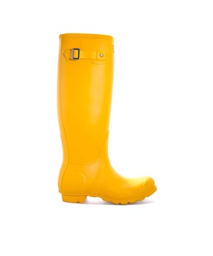 Womens Hunter Original Tall Wellington Boots in geel.<BR><BR>De iconische waterdichte wellington laars.<BR>- Gevulkaniseerd rubberen bovenwerk.<BR>- Gesp detail.<BR>- Matte afwerking.<BR>- Voorgevormd voetbed.<BR>- Antislip rubberen zool met origineel profiel.<BR>- Hunter merk tab aan de voorzijde.<BR>- Veeg schoon.<BR>- Volledig waterdicht.<BR>- Laars hoogte 40cm (15.75in) ongeveer.<BR>- Rubber bovenkant Textiel voering Rubber zool.<BR>- Ref: WFT1000RMA-RYL<BR><BR>- Metingen zijn uitsluitend bedoeld als richtlijn.