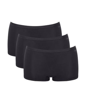 Sloggi GO Daily Short Brief (3 Pack). The GO Daily Cotton collection uses certified organic cotton for smooth stretchy everyday underwear. Mid rise short style brief with flat waistband elastic and comfortable brushed cotton fabric. 3 Pack. Product is made of 95% Organic Cotton, 5% Elastane and is machine washable.