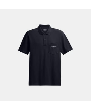 Coach Pocket Polo, Model is 6'2" (188cm) and wears a size M,  Length: 72.00 cm