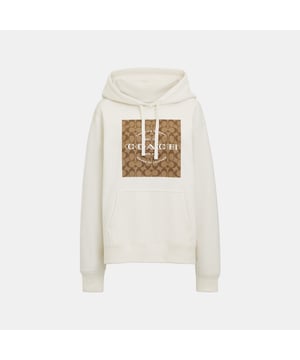 Signature Square Hoodie, Model Steven is 6'2"" (188cm) and wears a size M
Model Grace is 5'10"" (178cm), chest 31"" (79cm), waist 24"" (61cm), hips 35"" (89cm) and wears a size S",  Length: 72.00 cm