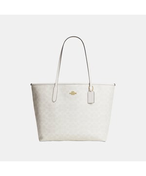 City Tote in Signature Canvas, Inside zip pocket,  Length: 33.00 cm,  Width: 16.00 cm,  Height: 29.00 cm