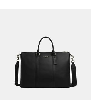 Caleb Work Bag in Pebbled Leather, Inside zip and multifunction pockets,  Length: 42.00 cm,  Width: 14.50 cm,  Height: 29.50 cm