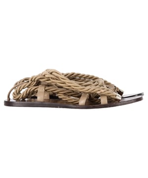 VINTAGE, RRP AS NEW
Jimmy Choo Rope Sandals in Beige Rope and Leather – Effortlessly Chic and Luxurious

Step into the season with the Jimmy Choo Rope Sandals in beige rope and leather – the ideal fusion of elegance and ease. Featuring a sophisticated rope design and soft leather straps, these sandals provide a natural, elevated look that transitions effortlessly from beach days to city nights.
Styling Tip: Pair these sandals with a flowy, patterned maxi dress for an easygoing, boho-inspired look or with tailored shorts and a linen blouse for a chic, daytime outfit. Top it off with a woven clutch and gold accessories for an effortlessly stylish summer ensemble.

Jimmy Choo Aziza Rope Sandals in Beige Rope and Leather
Condition: Very good
Signs of wear: Minor markings, Lightly used but very well maintained. Minor mark at soles & creasing, light scuffing at the soles and heels.
Packaging: None
Color: Beige
Material: Rope and Leather
Size: EU | 38.5/US8.5/UK5.5/IT38.5
Measurements: Heel height: 05; Insole length: 260
SKU: NAPPUGBSH453521W