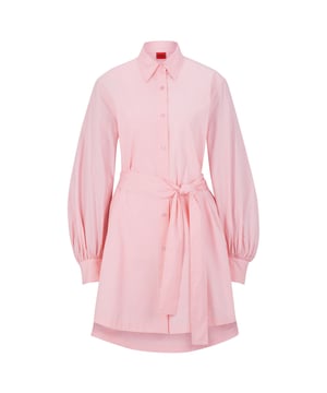 easy long sleeve shirt dress - short length - 100% cotton - regular fit