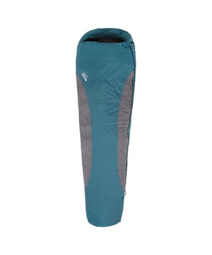 Buitenste materialen: 100% Nylon. Voering: 100% nylon. Vulmateriaal: 75% Grijze Eendendons, 25% Grijze Eendenveren. Lengte: 215cm. Zakjes: Intern. -12C extreme classificatie, comforttemperatuur 2°C tot 7°C, capuchon met trekkoord, ingegroeide capuchon, lichtgewicht. Ontwerp: Contrast, Logo. Sluiting: Linkerkant, Tweewegrits. Verpakking: Opbergtas.