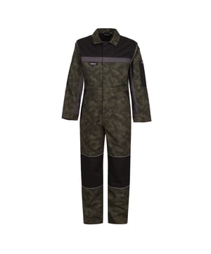 65% Polyester, 35% Katoen. Ontwerp: Camouflage, Contrastpaneel, Embleem. Zakken: 1 borstzak, 1 mouwzak, 2 achterzakken. Taille: Verstelbaar, Elastisch. Halslijn: Collared. Mouwtype: Met lange mouwen. Bevestiging: Verborgen, Drukknoop. Slijtvaste, reflecterende biezen. Duurzaamheid: Duurzame materialen.