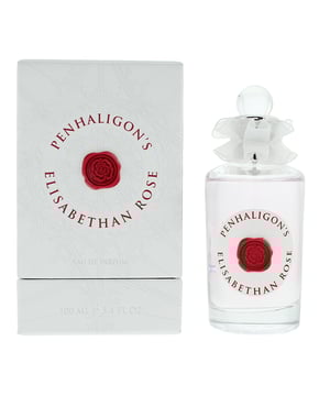 Elisabethan Rose is a floral woody musk fragrance for women, which was launched by Penhaligon's in 2018 as part of their Signature collection. The fragrance has top notes of Hazelnut, Tangerine, Almond and Cinnamon; in the middle of the fragrance are notes of May Rose, Rose Oil, Rose, Black Currant, Plum, Red Lily and Geranium; whilst the base notes contain Musk, Woody Notes, Violet, Orris Root and Vetiver. The fragrance has a wonderful heart that gives off a realistic Rose scent, it's clean, it's pretty and it's backed by a wonderful white musk. It's a wonderful Springtime fragrance.