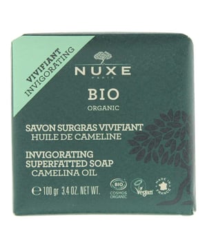 Nuxe Bio Organic Invigorating Superfatted Soap is an organic soap which cleanses the face and body, leaving skin purified, soft and fresh. The soap has been designed to be suitable for all skin types, thanks to a creamy and moisturising texture, enriched with Organic Camelina Oil. The soap has been designed to leave skin cleansed by removing make up, impurities and pollution.