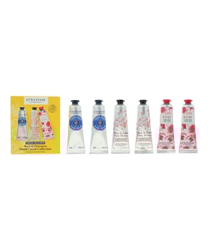 The L’Occitane Best of Provence Hand Cream Set is a luxurious collection of six nourishing hand creams, each infused with natural ingredients inspired by the beauty of Provence. Featuring L’Occitane’s iconic Shea Butter Hand Cream, along with other beloved scents like Lavender, Almond, and Cherry Blossom, this set provides intense hydration, leaving hands soft, smooth, and delicately scented.  Perfect for on-the-go hydration, this set is ideal for gifting or indulging in a touch of French luxury. Each cream is enriched with botanical extracts to moisturize, protect, and restore dry hands, making it a must-have for any skincare routine.