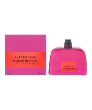 Costume National's Supergloss Eau de Parfum, launched in April 2021, is a women's fragrance crafted by perfumer Dominique Ropion. It is described as a hypnotic and sophisticated scent of seduction, embodying a modern and refined creation for a new era of femininity. The fragrance opens with opulent aromas of red fruits combined with notes of lily of the valley and orange blossom. The heart is ruled by an intense rose, mixed with osmanthus and warm benzoin. The base is strong and woody, exuding mystery and charm, patchouli, vetiver and cedar.