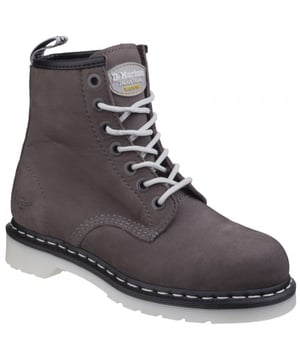 Dr Martens Dr Martens MAPLE ST Womens Leather Safety Boots Grey Wind River

 Upper Material: Leather

Lining Material: Textile

Sole Material: PVC

Closure/Fastening: Lace-Up

Features: Comfort

Toe Shape: Round

Shoe Width: Regular

Item Weight: 1.953 KG

Heel Height: Flat (Under 2.5cm)

Boot Style: Safety Boots

Safety Features: Slip Resistant Sole,Metal Toe Cap,Energy Absorbing Heel

Safety Standard: EN 20345 SB,EN ISO 20345:2011

Safety Classification: SB
Product Code: 26783-44912