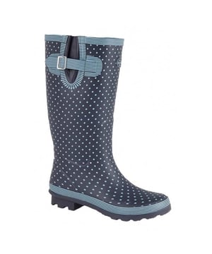 Stormwells Stormwells DOTTY Womens Rubber Wellington Boots Pale Blue Polka Dot/Navy

 Upper Material: Rubber

Closure/Fastening: Pull-On

Features: Comfort

Toe Shape: Round

Shoe Width: Regular

Item Weight: 1.5 KG

Heel Height: Flat (Under 2.5cm)

Boot Style: Wellies

Gift Boxed: No
Product Code: W404LC