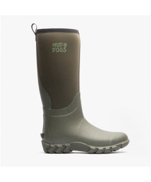 Mud Dogs Mud Dogs RUTLAND TALL Neoprene Wellington Boots Olive

 Upper Material: Rubber/Neoprene

Lining Material: Neoprene/Fabric

Sole Material: Rubber

Closure/Fastening: Pull-On

Features: Comfort,Waterproof

Toe Shape: Round

Shoe Width: Regular

Item Weight: 2.1 KG

Heel Height: Flat (Under 2.5cm)

Shoe Shaft Height: Knee High

Boot Style: Wellingtons

Gift Boxed: No
Product Code: RF9001-OLV