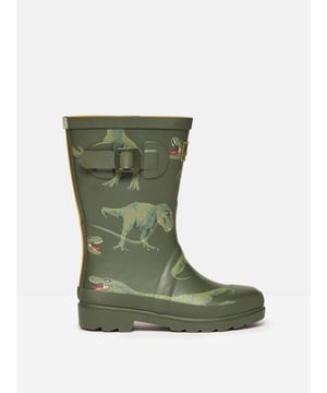 Joules JNR WELLY PRINT Boys Wellies Green Dino

 Upper Material: Rubber

Sole Material: Rubber

Closure/Fastening: Pull-On

Features: Comfort,Waterproof

Heel Type: Block

Toe Shape: Round

Shoe Width: Regular

Item Weight: 0.5 KG

Heel Height: Low (2.5-4.9cm)

Shoe Shaft Height: Mid-Calf

Boot Style: Wellingtons

Gift Boxed: No
Product Code: 226441-GRNDNO