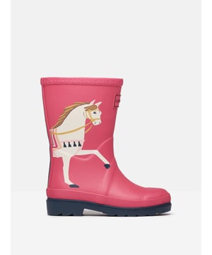 Joules SPLASHWELL Girls Wellies Horse

 Upper Material: Rubber

Sole Material: Rubber

Closure/Fastening: Pull-On

Features: Comfort,Waterproof

Heel Type: Block

Toe Shape: Round

Shoe Width: Regular

Item Weight: 0.5 KG

Heel Height: Low (2.5-4.9cm)

Shoe Shaft Height: Mid-Calf

Boot Style: Wellingtons

Gift Boxed: No
Product Code: Q89222-HRS