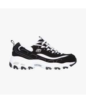 Skechers 11930/BKW D'LITES-BIGGEST FAN Womens Sneaker Black/White

 Upper Material: Leather/Synthetic

Lining Material: Textile

Sole Material: Rubber/EVA

Closure/Fastening: Lace-Up

Features: Memory Foam,Comfort

Shoe Width: Relaxed

Item Weight: 0.5 KG

Heel Height: Flat (Under 2.5cm)
Product Code: 11930/BKW