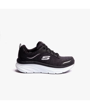 Skechers 149336 D'LUX WALKER-COOL GROOVE Ladies Trainers Black/White

 Upper Material: Synthetic

Closure/Fastening: Lace-Up

Features: Comfort,Machine Washable,Memory Foam

Toe Shape: Round

Shoe Width: Regular

Item Weight: 0.5 KG

Heel Height: Medium (5-7.4cm)

Trainer Style: Fitness
Product Code: 149336/BKW