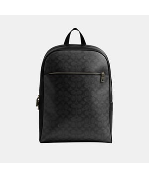 Owen Backpack in Signature, Inside zip pocket
Inside laptop sleeve, Outside zip pocket,  Length: 29.50 cm,  Width: 11.00 cm,  Height: 42.00 cm