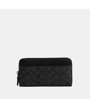 Accordion Wallet in Signature, Fits all phone sizes up to an iPhone X and Samsung S7 Edge, 12 credit card slots
 Full-length bill compartments
 Zip coin pocket, Outside open pocket,  Length: 19.00 cm,  Width: 2.00 cm,  Height: 10.00 cm