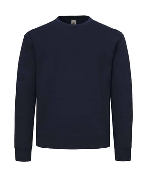 70% Baumwolle, 30% Polyester. Gewebe: angeraute Fleece-Innenseite. Design: Unifarben. GSM (Gramm pro Quadratmeter): 405. Saum: gerippt. Rundhalsausschnitt. Überschnittene Schulter, Ausschnitt mit Band, Abreiß-Etikett. Langärmlig, Eingesetzt. Bündchen: gerippt. Passform: Klassisch. Zum Überziehen. Nachhaltigkeit: Amfori-Freigabe, Better Cotton Initiative, BSCI, Verein für faire Arbeit, Oeko-Tex Standard 100 zertifiziert, WRAP Zertifikat. S: 93,98 cm. M: 102 cm. L: 109 cm. XL: 116,84 cm. XXL: 124,46 cm. 3XL: 132 cm. 4XL: 139,7 cm.