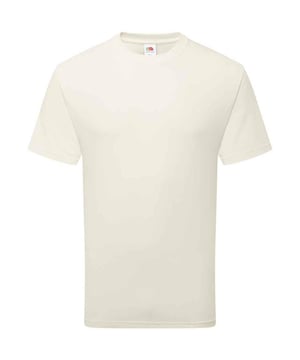 100% Combed Ring-Spun Natural Cotton. Design: Plain. Neckline: Crew Neck, Ribbed Collar. Sleeve-Type: Short-Sleeved. Cuff: Twin Needle Stitch. Hem: Twin Needle Stitch. Self-fabric Shoulder-To-Shoulder Taping, Tearaway Label, Twin Needle Sleeves. Fit: Classic. 180gsm. Sustainability: Amfori, Better Cotton Initiative, BSCI, Fair Labor Association, Oeko-Tex Standard 100 Certified. S: 37 in. M: 40 in. L: 43 in. XL: 46 in. XXL: 49 in. 3XL: 52 in.