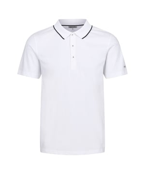 100% Cotton. Fabric: Coolweave. Design: Logo. Fastening: Button. Neckline: Contrast Stripe, Turn Down Collar. Sleeve-Type: Short-Sleeved. Fabric Technology: Breathable. 3 Button Placket. 160gsm. Sustainability: BCI Approved, Sustainable Materials. S: 38 in. M: 40 in. L: 42 in. XL: 44 in. XXL: 48 in. 3XL: 51 in. 4XL: 54 in. 5XL: 57 in.