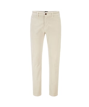 Mens Boss Schino Taber Trousers in white.- Zip fly and button fastening.- Four pocket design.- Belt loops.- Tapered leg.- Ref: 50457923131