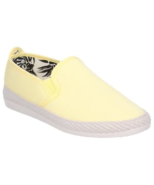 Flossy ORLA ESPADRILLE Ladies Canvas Slip On Plimsolls Yellow

 Upper Material: Fabric

Closure/Fastening: Slip-On

Features: Comfort

Toe Shape: Round

Shoe Width: Regular

Item Weight: 0.531 KG

Heel Height: Flat (Under 2.5cm)

Sandal Style: Sandals

Gift Boxed: No
Product Code: 27103-48496