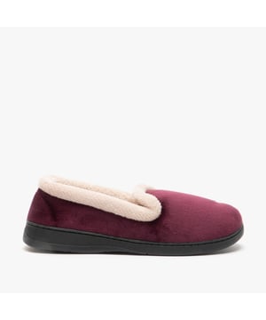 Jo &amp; Joe Jo &amp; Joe CASHMERE Womens Velour Full Slippers Burgundy

 Upper Material: Synthetic

Lining Material: Synthetic

Sole Material: Synthetic

Closure/Fastening: Touch Fasten

Features: Warm Lining,Comfort

Toe Shape: Round

Shoe Width: Regular

Item Weight: 0.5 KG

Heel Height: Flat (Under 2.5cm)

Slipper Style: Full Slipper

Gift Boxed: No
Product Code: 796/BRG