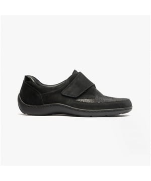 Waldlaufer HENNI 496H31 Ladies Leather Shoes Black

 Upper Material: Leather

Lining Material: Leather

Sole Material: Polyurethane

Closure/Fastening: Touch Fasten

Features: Comfort

Toe Shape: Round

Shoe Width: Regular

Item Weight: 0.5 KG

Heel Height: Flat (Under 2.5cm)

Shoe Style: Casual

Gift Boxed: No
Product Code: 496H31-318-001