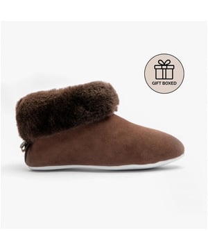 Shepherd Shepherd JUBILEUM 630 Womens Sheepskin Slipper Boots Moro

 Upper Material: Sheepskin

Lining Material: Sheepskin

Sole Material: Suede

Closure/Fastening: Pull-On

Features: Warm Lining

Toe Shape: Round

Shoe Width: Regular

Item Weight: 0.4 KG

Heel Height: Flat (Under 2.5cm)

Shoe Shaft Height: Ankle

Slipper Style: Slipper Boot

Gift Boxed: Yes
Product Code: 1630037