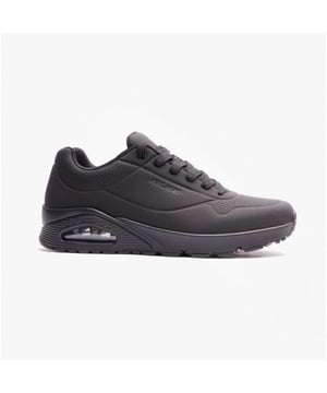 Skechers UNO - STAND ON AIR Mens Trainers All Black

 Upper Material: Textile

Closure/Fastening: Lace-Up

Features: Comfort

Toe Shape: Round

Shoe Width: Regular

Item Weight: 0.5 KG

Heel Height: Flat (Under 2.5cm)

Trainer Style: Casual

Gift Boxed: No
Product Code: 52458/BBK