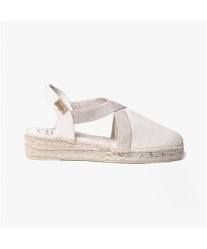 Toni Pons VERDI Ladies Vegan Espadrilles Sandals Ecru

 Upper Material: Cotton

Lining Material: Textile

Sole Material: Rubber

Closure/Fastening: Slip-On

Features: Lightweight,Vegan,Comfort,Breathable

Toe Shape: Round

Shoe Width: Regular

Item Weight: 1 KG

Heel Height: Low (2.5-4.9cm)

Sandal Style: Sandals

Gift Boxed: No
Product Code: VERDI-V-ECRU