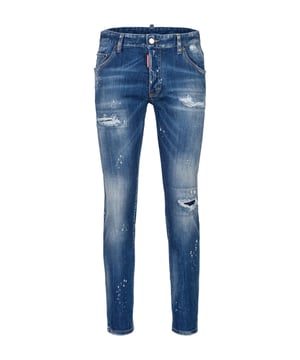 Die Dsquared2 Jeans vereinen trendbewussten Style mit perfekter Passform. Aus hochwertigem Denim gefertigt, bieten sie sowohl Komfort als auch Langlebigkeit. Mit ihrem modernen Schnitt und dezenten Logo-Details sind sie ein echtes Statement-Piece für den modebewussten Mann.