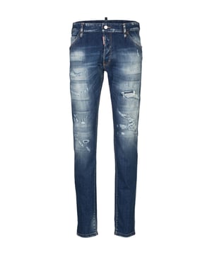 De Dsquared2 jeans combineren trendbewuste stijl met een perfecte pasvorm. Gemaakt van hoogwaardig denim, bieden ze zowel comfort als duurzaamheid. Met hun moderne snit en subtiele logo-details zijn ze een echt statement-piece voor de modebewuste man.
