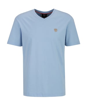 Het 19v69 ITALIA T-shirt *TONI* maakt indruk met zijn tijdloze elegantie en hoge draagcomfort. De stijlvolle V-hals geeft het shirt een moderne touch, terwijl de zachte katoenen stof aangenaam aanvoelt - perfect voor vrije tijd en dagelijks gebruik.