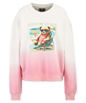 Modieus sweatshirt met een kleurverloop en print op de voorkant. De katoen-polyester mix maakt het comfortabel om te dragen en ideaal voor moderne vrijetijds- en streetwear looks.