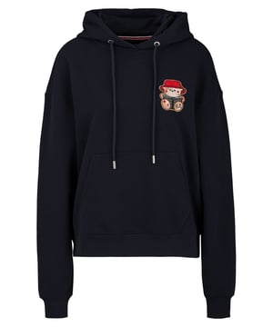 KARA BUCKET Damen-Hoodie – Lässiger Hoodie mit Bären-Applikation & Kängurutasche. Perfekt für Streetwear & entspannte Looks. Jetzt entdecken!  Trendiges Design mit Bären-Applikation und lässigem Regular Fit-Schnitt. Die weiche Baumwoll-Polyester-Mischung sorgt für optimalen Tragekomfort. Perfekt für Casual- und Streetwear-Looks.