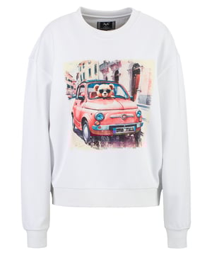 Stijlvol sweatshirt met logoprint en elastische geribde boorden. De katoen-polyester mix maakt het comfortabel om te dragen en perfect voor moderne casual en streetwear looks.