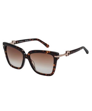 Damensonnenbrille Salvatore Ferragamo mit Acetatrahmen.

 Form und Design:
 - Diese Sonnenbrille Salvatore Ferragamo hat eine quadratische Silhouette mit eleganten Details an den Bügeln.
 - Die quadratische Silhouette verleiht der Brille einen modernen und kantigen Look.

 Rahmenmaterial:
 - Der Rahmen dieser Sonnenbrille besteht aus Acetat.
 - Die Verwendung von Acetat verleiht dem Rahmen Haltbarkeit und Leichtigkeit.
 – Dies macht die Brille langlebig und angenehm zu tragen.

 Koteletten:
 - Die Bügel sind ebenfalls aus Acetat mit metallischen Details, passend zum Rahmenmaterial.
 - Acetat an den Bügeln verleiht der Brillenstruktur Festigkeit und Stabilität.

 Markendetails:
 - Gravur der Marke Salvatore Ferragamo auf den Bügeln und einem der Gläser.
 – Diese Designelemente helfen, das Modell eindeutig als Teil der Sonnenbrillenkollektion Salvatore Ferragamo zu identifizieren.
 - Alle unsere Produkte werden in der Originalverpackung mit Echtheitszertifikat und Garantie geliefert.

 Gläser:
 - Die Linsen sind von hoher Qualität.
 - 100 % UVB 400-Schutz.
 - Antireflex-Gläser.

 Die Farbe der Sonnenbrillengläser kann aufgrund von Lichteffekten oder Anpassungen der Materialverarbeitung leicht von den Bildern abweichen, ihren Stil und ihre Qualität behalten sie jedoch immer!
 Maßnahmen: Hohe Linse: 50 mm. Linsenbreite: 57 mm. Steg: 16 mm. Bügel: 140 mm.
 Komposition: Acetat
 Pflege:
Reinigen Sie die Gläser mit Wasser und Seife (neutral).
 Verwenden Sie keine schmutzigen oder scheuernden Tücher, da diese die Eigenschaften der Filter verändern könnten.
 Verwenden Sie nur Originalzubehör und Ersatzteile.