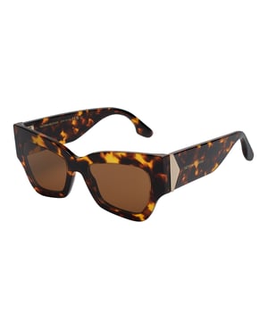 Damensonnenbrille Victoria Beckham mit Acetatrahmen.

 Form und Design:
 - Diese Victoria Beckham-Brille hat eine eckige geometrische Silhouette.
 - Die geometrische Silhouette verleiht der Brille einen modernen und kantigen Look.

 Rahmenmaterial:
 - Der Rahmen dieser Brille besteht aus Acetat, einem Kunststoffmaterial.
 - Acetat verleiht dem Rahmen Haltbarkeit, Flexibilität und eine glatte Oberfläche.
 – Dies macht die Brille langlebig und angenehm zu tragen.

 Acetat-Bügel:
 - Die Bügel sind ebenfalls aus Acetat, passend zum Rahmenmaterial.
 - Das Acetat an den Bügeln sorgt für ein leichtes und angenehmes Tragegefühl.

 Markendetails:
 - Victoria Beckham Markengravur auf den Bügeln.
 - Inklusive Echtheitszertifikat und Garantie.
 - Originaletui.

 Gläser:
 - Die Linsen sind von hoher Qualität.
 - 100 % UVB 400-Schutz.
 - Antireflektierende Kristalle.

 Die Farbe der Sonnenbrillengläser kann aufgrund von Lichteffekten oder Anpassungen der Materialverarbeitung leicht von den Bildern abweichen, ihren Stil und ihre Qualität behalten sie jedoch immer!
 Maßnahmen: Linsenbreite: 52 mm. Steg: 18 mm. Bügel: 145 mm.
 Komposition: Acetat
 Pflege:
Reinigen Sie die Gläser mit Wasser und Seife (neutral).
 Verwenden Sie keine schmutzigen oder scheuernden Tücher, da diese die Eigenschaften der Filter verändern könnten.
 Verwenden Sie nur Originalzubehör und Ersatzteile.