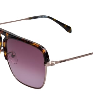 Zadig & Voltaire unisex sunglasses with acetate and metal frames.

 Shape and design:
 - These sunglasses have a semi-rimless square silhouette.
 - The square silhouette gives the glasses a modern and edgy look.

 Frame Material:
 - The frame of these sunglasses is made of acetate and metal.
 - The use of these materials provides durability and lightness to the frame.
 - This makes the glasses durable and comfortable to wear.

 Sideburns:
 - The temples are made of metal with an acetate finish.

 Brand details:
 - Zadig & Voltaire brand engraving on the temples.
 - These design elements help to clearly identify the model as part of the Tous sunglasses collection.

 Glasses:
 - The lenses are of high quality.
 - 100% UVB 400 protection.

 The color of the sunglasses lenses may vary slightly from the images due to lighting effects or adjustments in the material finish, but they will always retain their style and quality!
 Measures: Lens height: 50 mm. Lens width: 60 mm. Bridge: 13 mm. Temples: 140 mm.
 Composition: Metal. Acetate
 Care:
Use a microfiber cloth.
 Avoid aggressive products.
 Wash with water and neutral soap.