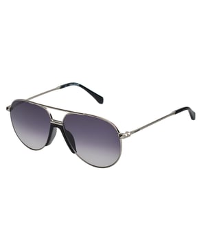 Zadig & Voltaire unisex sunglasses with metal frame.

 Shape and design:
 - These sunglasses maintain the classic aviator design.

 Frame Material:
 - The frame of these sunglasses is made of metal.
 - The use of metal provides lightness to the frame.

 Sideburns:
 - The temples are also made of metal, matching the frame material.

 Brand details:
 - Zadig & Voltaire brand engraving on the temples.
 - These design elements help to clearly identify the model as part of the Zadig & Voltaire sunglasses collection.

 Glasses:
 - The lenses are of high quality.
 - 100% UVB 400 protection.

 The color of the sunglasses lenses may vary slightly from the images due to lighting effects or adjustments in the material finish, but they will always retain their style and quality!
 Measures: Lens height: 50 mm. Lens width: 59 mm. Bridge: 13 mm. Temples: 140 mm.
 Composition: Metal
 Care:
Use a microfiber cloth.
 Avoid aggressive products.
 Wash with water and neutral soap.