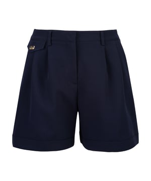 Elegante short met hoge taille, getailleerd model en stijlvolle plooien. De mix van polyester en elastaan zorgt voor een hoog draagcomfort, perfect voor elegante zomerse looks.