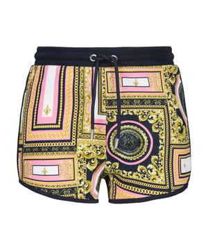 Extravagante Shorts mit Barock-Print und elastischem Bund. Die weiche Baumwollmischung sorgt für angenehmen Tragekomfort – ideal für trendige Sommer-Outfits.